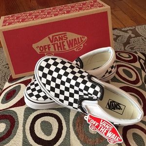 VANS checkerboard slip ons